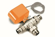 valvola deviatrice a tre vie motorizzata solare termico 3/4" -1" con bocchettoni