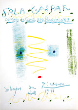 Pablo PICASSO "Sala Gaspar Dibujos de Picasso" 1961 Original color litho poster