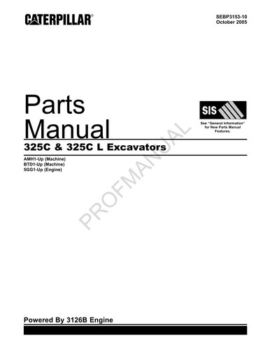 Catalogo ricambi escavatore