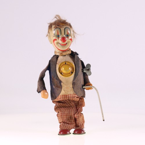 Clown meccanico con bastone - con,