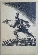 CARTOLINA AFRICA COLONIALE ASCARI INDIGENI MILITARE REGNO KRAYER FIRMATA M3