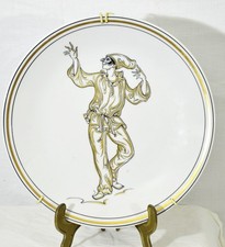 Piatto decorativo porcellana Ancap Pulcinella Design classico Italia anni '80