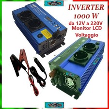 Inverter 1000W Smart Power 12V a  220V USB - 6 Porte Auto Camper Furgone Camion