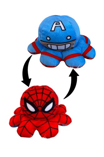 Polpo peluche reversibile - polpo,