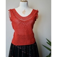 CANNOTTIERINA / TOP  AD UNCINETTO/ CHIACCHIERINO  tg. M