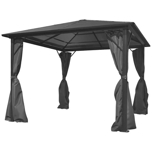 Gazebo con tenda antracite - gazebo, in