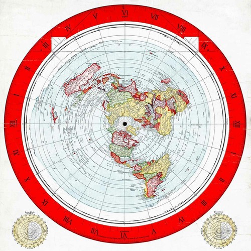Mappa della terra piatta 1892 - mappa,