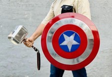 Set scudo Captain America e martello Thor | regalo Prop supereroi | acciaio 22"