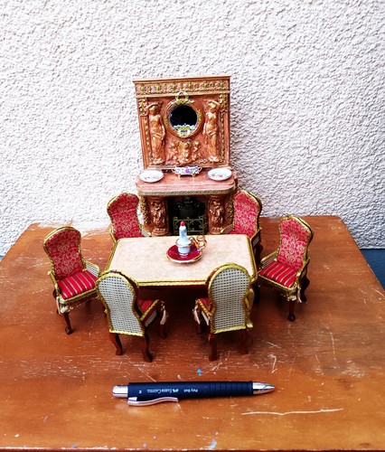 Miniature tavolo 6x sedie - miniature,