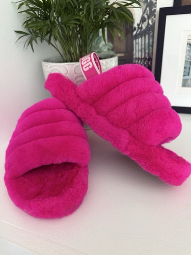 Ugg hot pink fluffy - ugg, ciabatte