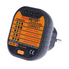 Tester Per Presa Elettrica Automatica PEAKMETER PM6860DR Standard UE
