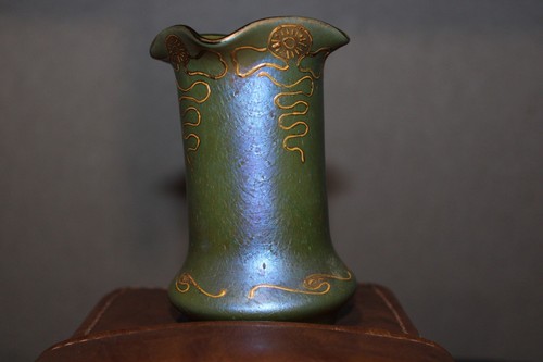 Antico vaso vetro marrone