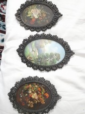 Gruppo 3 Quadr ovali vintage