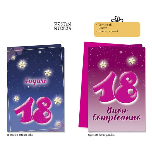 Biglietto aug cromo 18 anni - aug., cromo: