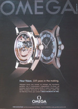 Pubblicità Advertising Italian Ritaglio 2008 OROLOGIO WATCH OMEGA HOUR VISION