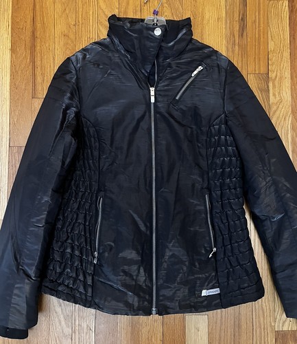Euc spyder black quilted - euc!,