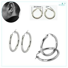 Orecchini Cerchio Acciaio Uomo