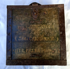 PORTAMUNIZIONI PER BREDA 37 VUOTA WW1 CASSA DI LEGNO  WW2