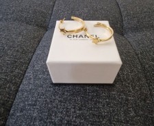 Créoles Chanel En Argent Doré 925