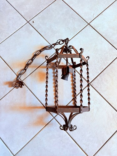 Antico lampadario ferro - lampadario,