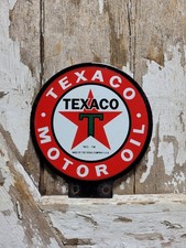 VINTAGE TEXACO LUBESTER SIGN MOTOR OIL GAS STATION SERVICE PUMP TOPPER TEXAS USA