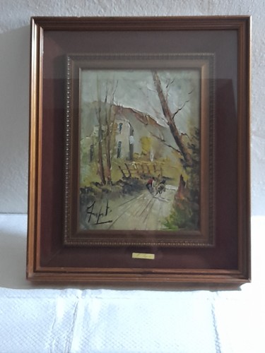 Dipinto olio faesite - a, in