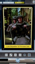 2017 Topps STAR WARS DIGITAL CARD TRADER TIER 7 LUKE & PRINCESS LEIA BLACK BASE