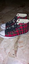 Converse All Star fantasia tartan con borchie,modello raro numero 41 Unisex 
