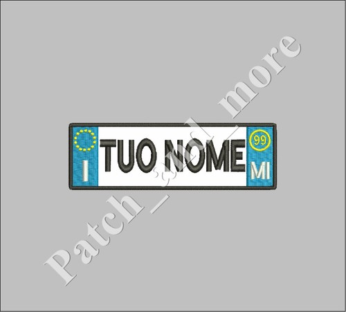 Patch targa personalizzata - [patch],