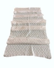 Runner ricamo UNCINETTO centrotavola Vintage tessuto scampolo 50x170 PREZIOSO