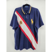 Polo Ralph Lauren vestibilità classica polo uomo XL blu oro cresta pony