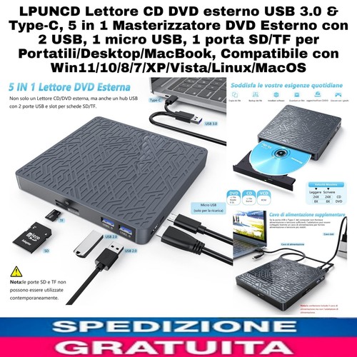 Lettore dvd esterno pc - dvd, x