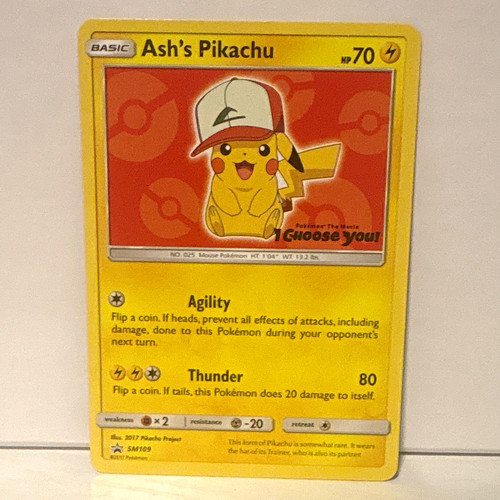 Ash pikachu sm109 promo - ash's,