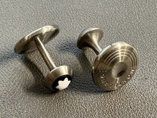 MONTBLANC STAR Set/Coppia Gemelli Acciaio Inox MONT BLANC Polsini Gemelli