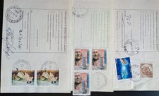 11 Bollettini spedizione pacco ordinario con o senza assegno e francobolli vari