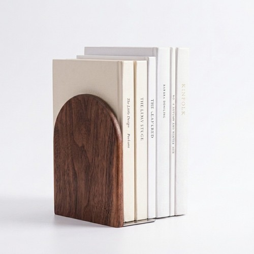 Nature wooden bookends - bookends, desktop