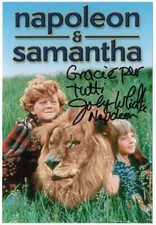Johnny Whitaker Signed Photo Foto Autografata Napoleon and Samantha Disney
