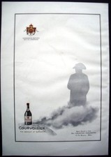 1928 pubblicità COURVOISIER The brandy of Napoleon COGNAC