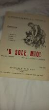 Spartito 'O SOLE MIO ! EDIZIONI BIDERI N. 5401 NAPOLI Capurro Di Capua Mazzucchi