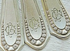 WMF Röschen Jugendstil Rare posate Art Nouveau 9 pezzi argentate (90) per 3 pers