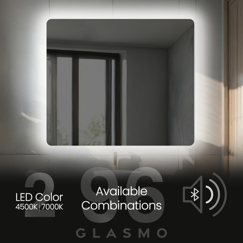 Specchio bagno illuminato con
