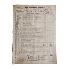 1950 Grande Ricevuta Imposta Sul Bestiame Savignano Sul Panaro C02818