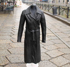 Trench lungo donna in pelle