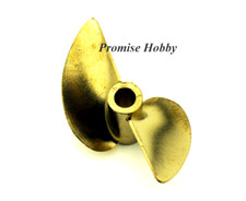 2 lame 4519 ottone puntello diametro 45mm passo 1,9 per albero cavo 3/16" barca radiocomandata