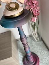 COLONNA Porta Vaso Portavaso Alzata Legno Vintage Antico