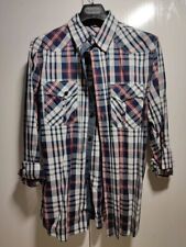 Camicia a quadri blu e rossa