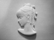 MOBILI DECORATIVI DONNA FRANCESE STAMPAGGIO RESINA BIANCA