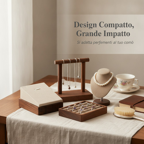 Espositore gioielleria legno - espositore,