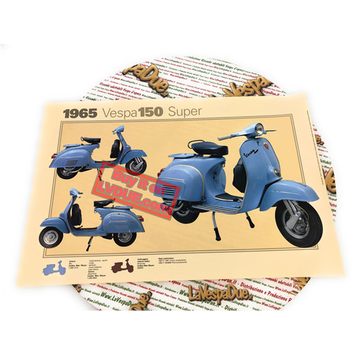 Poster vespa tecnica 150 super - vespa,