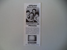 advertising Pubblicità 1967 TV TELEVISORE PHONOLA